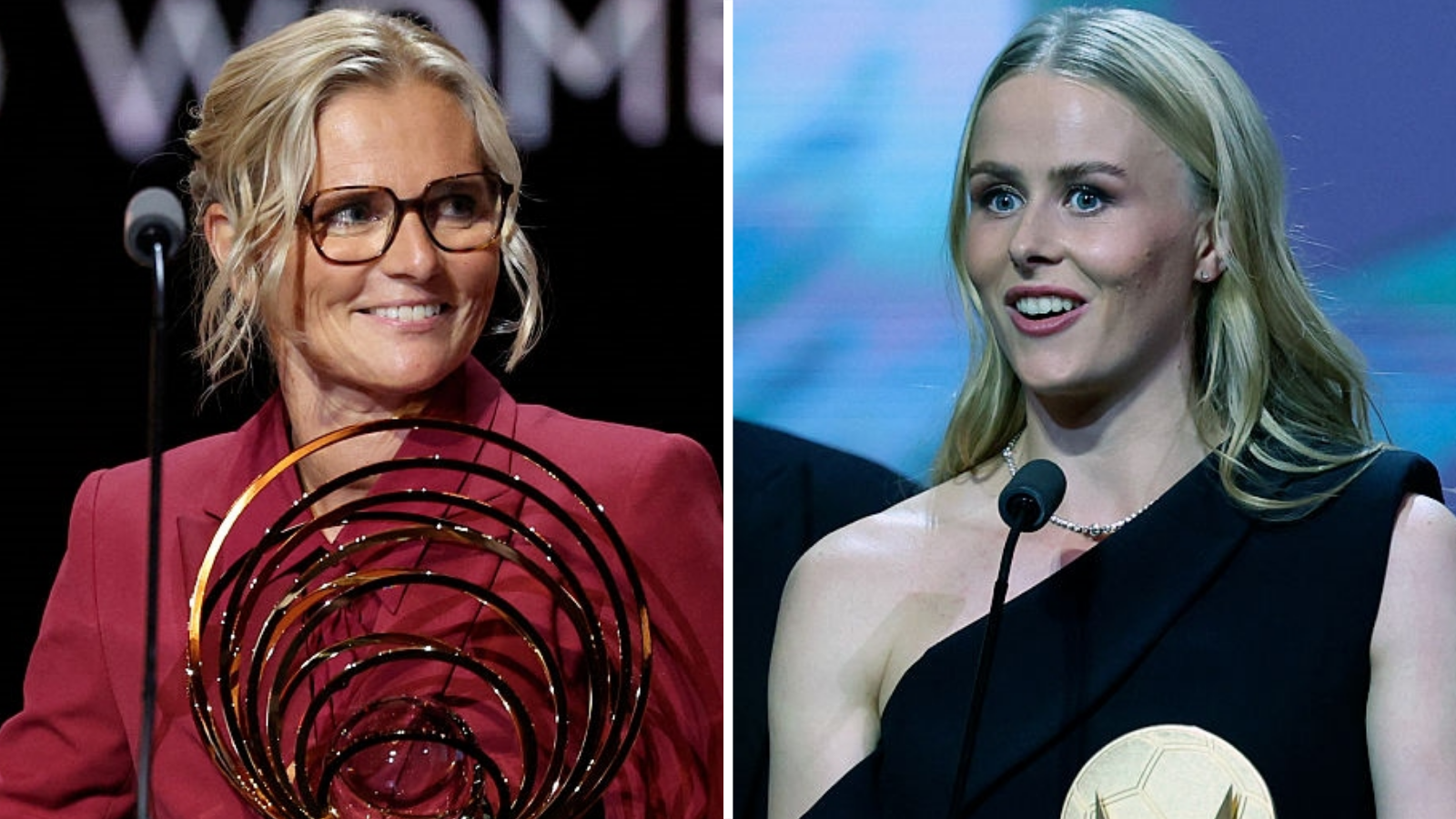 درخشش زنان انگلیس در مراسم توپ طلای ۲۰۲۵: سرینا ویگمن و هانا همپتون جوایز بزرگ را کسب کردند